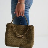 Chantel Olive Woven Handbag
