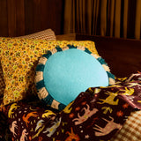 Reese Round Cushion - Turquoise