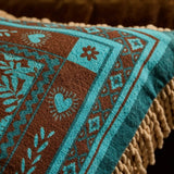 Odessa Reversible Cushion - Turquoise