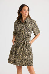 Leroy Dress - Beige Leopard
