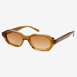 Tokyo Unisex Rectangular Sunglasses - Crystal Brown