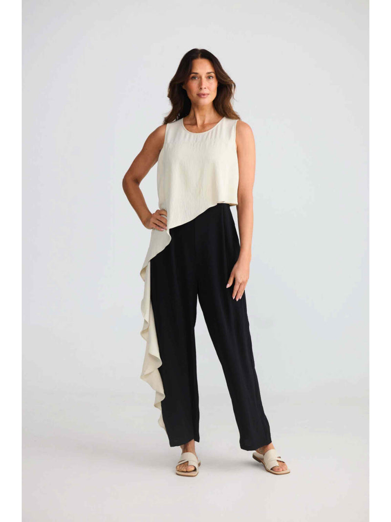 Destiny Pantsuit - Oyster W Black