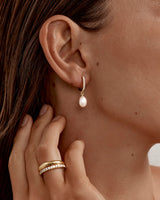 Love With Grace Lab-Grown Diamond Pearl Hoops