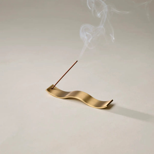 Brass Wave Incense Holder