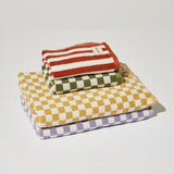 Hand Towel in Red Ochre Stripe
