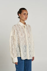 FLEUR LS SHIRT - ECRU