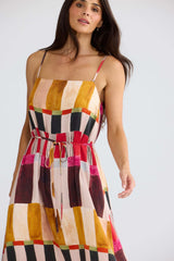 Elsbeth Maxi Dress - Painterly Geo