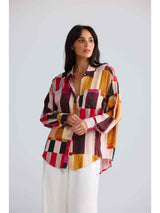 Glenda Shirt - Painterly Geo
