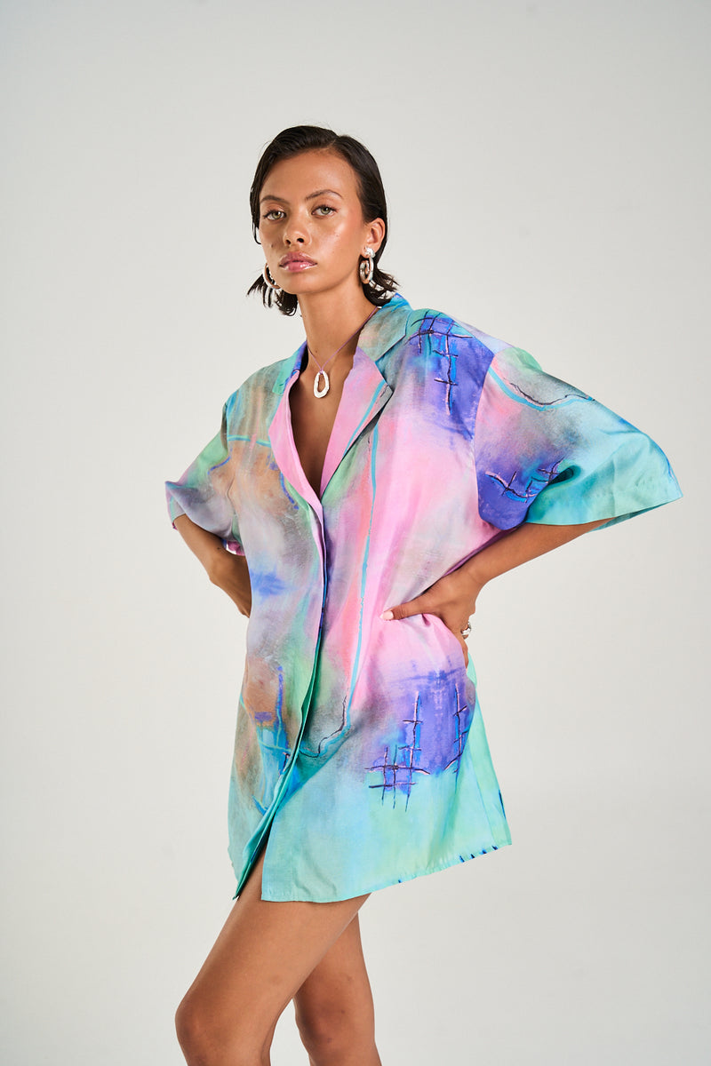 LUKA SHIRT DRESS - H2O