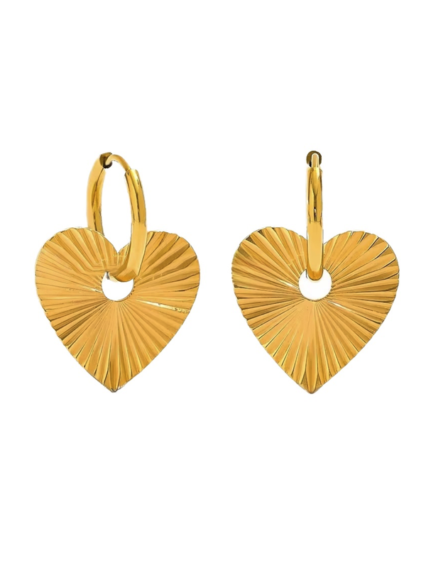 Heart Star Burst Earrings