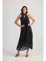 Inca Dress - Black w White Spots