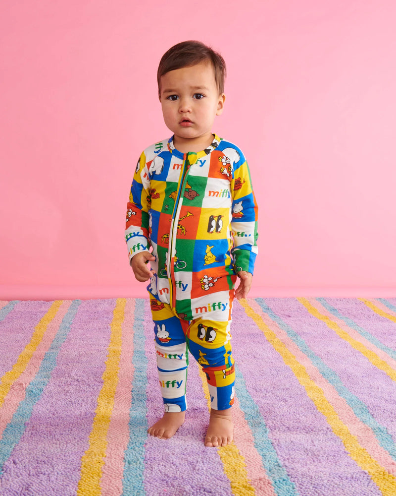 Kip&Co x Miffy Miffy's Adventures Organic Long Sleeve Zip Romper