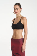 Sporty Crop - Midnight Black