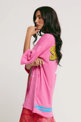 THE VERY OVERSIZED LIFE IS SHORT TEE - PINK