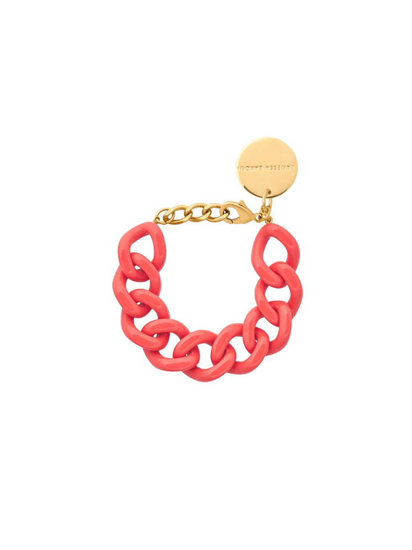 Flat Chain Bracelet - lipstick