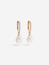 Love With Grace Lab-Grown Diamond Pearl Hoops
