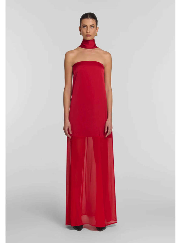 Loveday Dress - Sunset Red