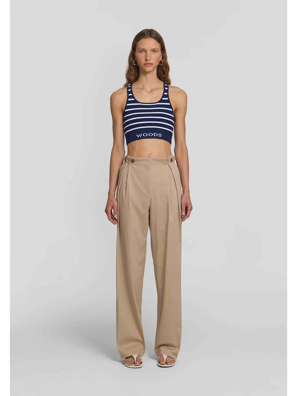 Lyra Crop - Navy/Ivory