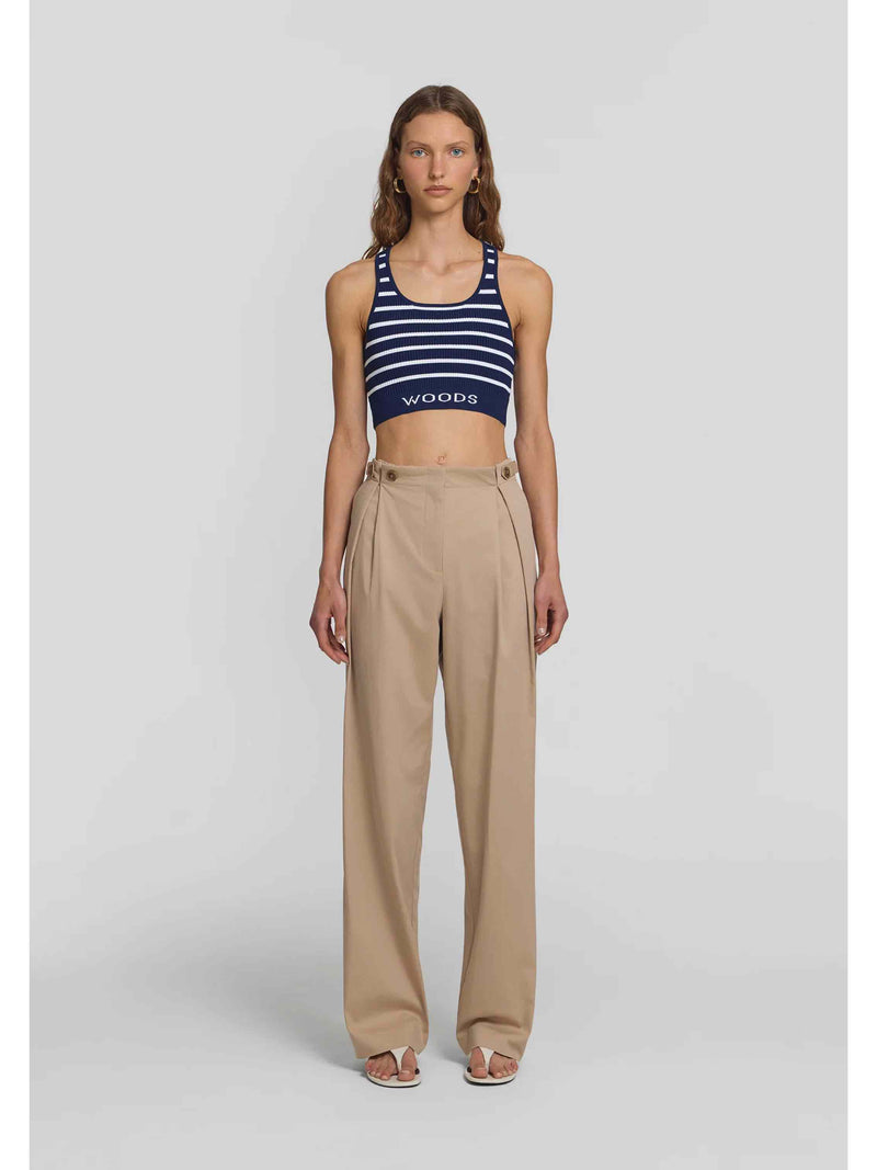 Lyra Crop - Navy/Ivory