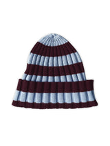 Organic Striped Pixie Knit Beanie - Plum & Haze