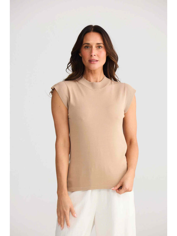 Paula Knit Top - Bisque