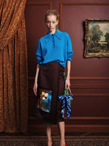 claudia azure knit polo