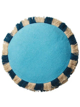Reese Round Cushion - Turquoise