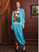 lenny embellished silk gown