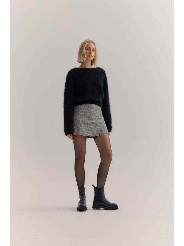 Stella Boat Neck Knit - Black