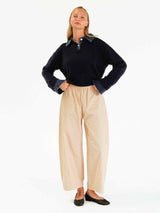 Kana Barrel Leg Pant - Beige