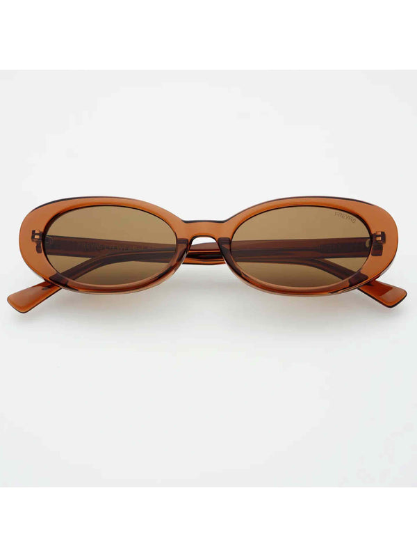Mimi Oval Sunglasses - Brown
