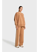 Natasha Sweat Pant - Camel/Cream