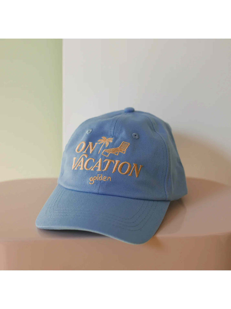 On Vacation Cap Sea Blue