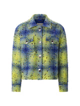 Checked bouclé shirt jacket