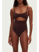 Towelling One Piece - Chocolate