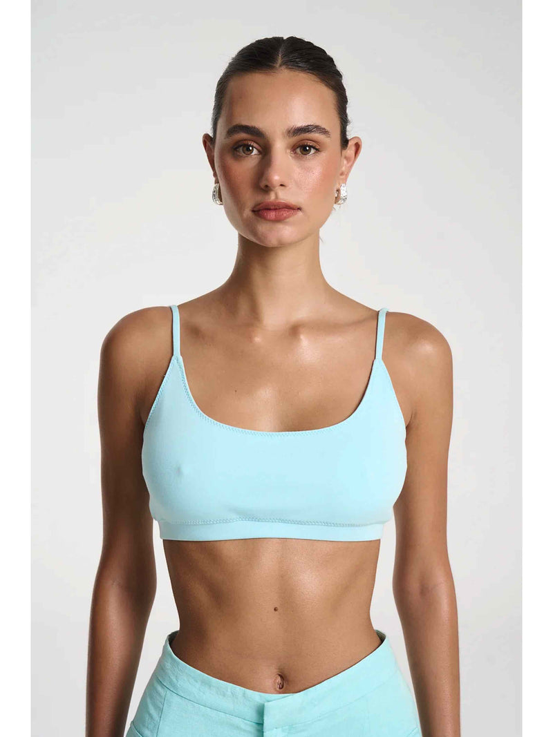 SPORTS CROP - AQUA