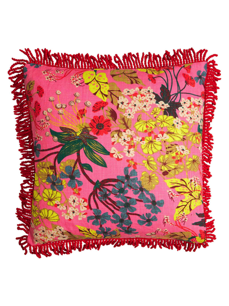Genevieve Square Fringe Cushion