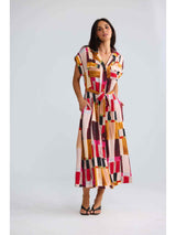 Portia Dress - Painterly Geo