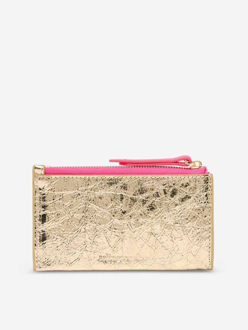 Compact Wallet - Gold Crinkle