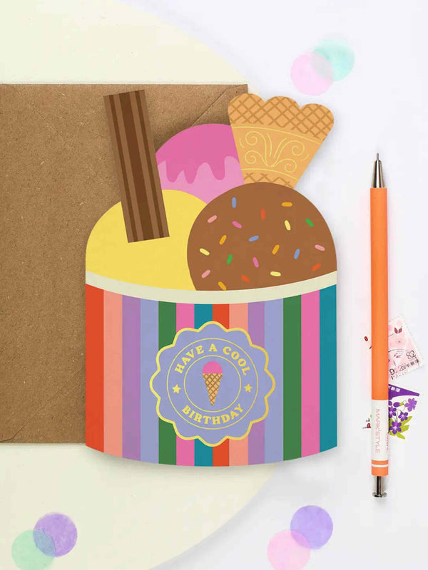 Ice-Cream Birthday Card