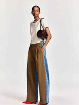 Krisp Fabric Mix Jeans
