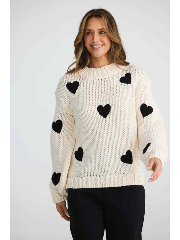 Heart on my sleeve knit - Off White