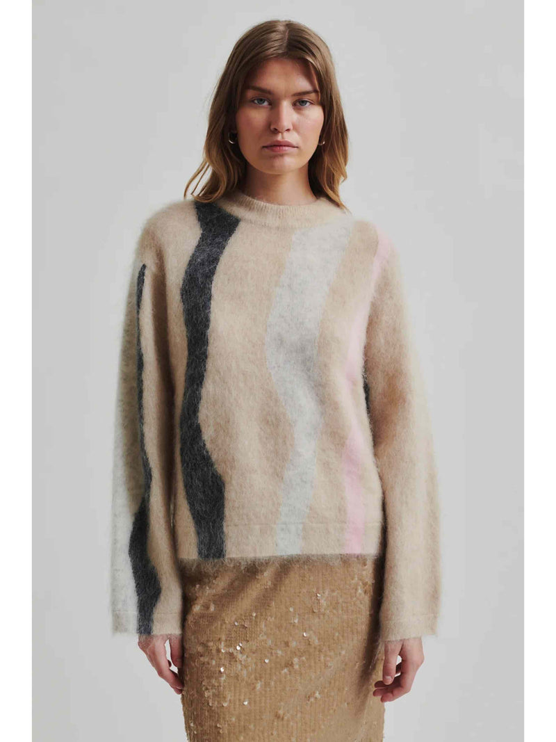 Marbel Knit O-Neck -