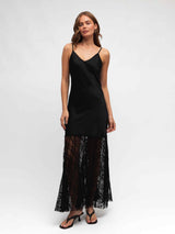 Koko Lace Maxi Dress - Black