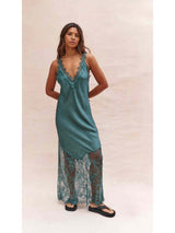 Solange Slip Dress - Emerald