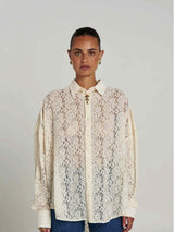 FLEUR LS SHIRT - ECRU