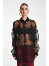 Mercurio Silk Shirt - Midnight Black