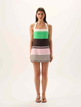 MAYA HALTER DRESS - TANGO STRIPE