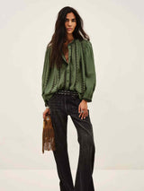 MONA embroidered cotton shirt
