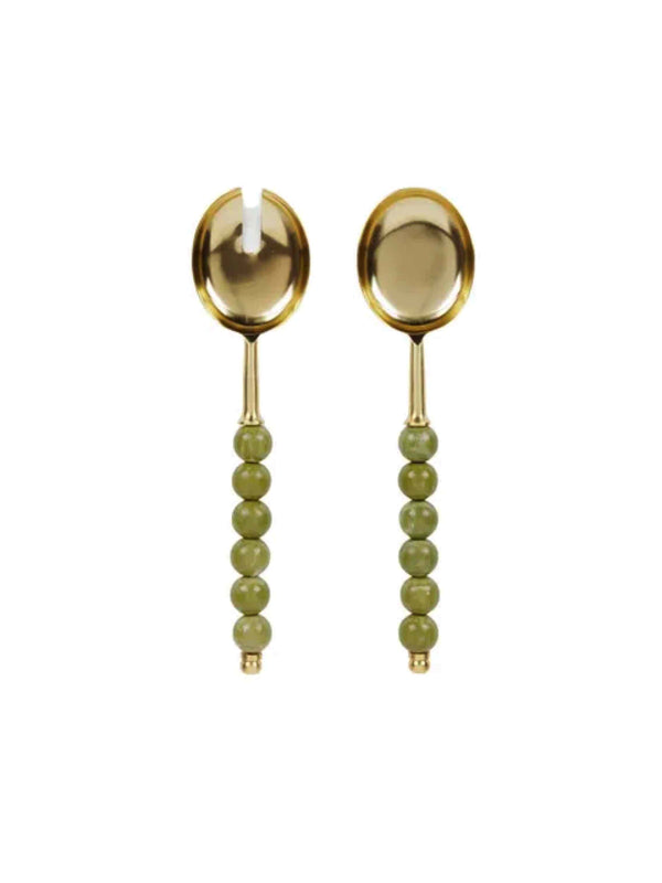 Amalia S/2 SS/Resin Server 26cm Olive